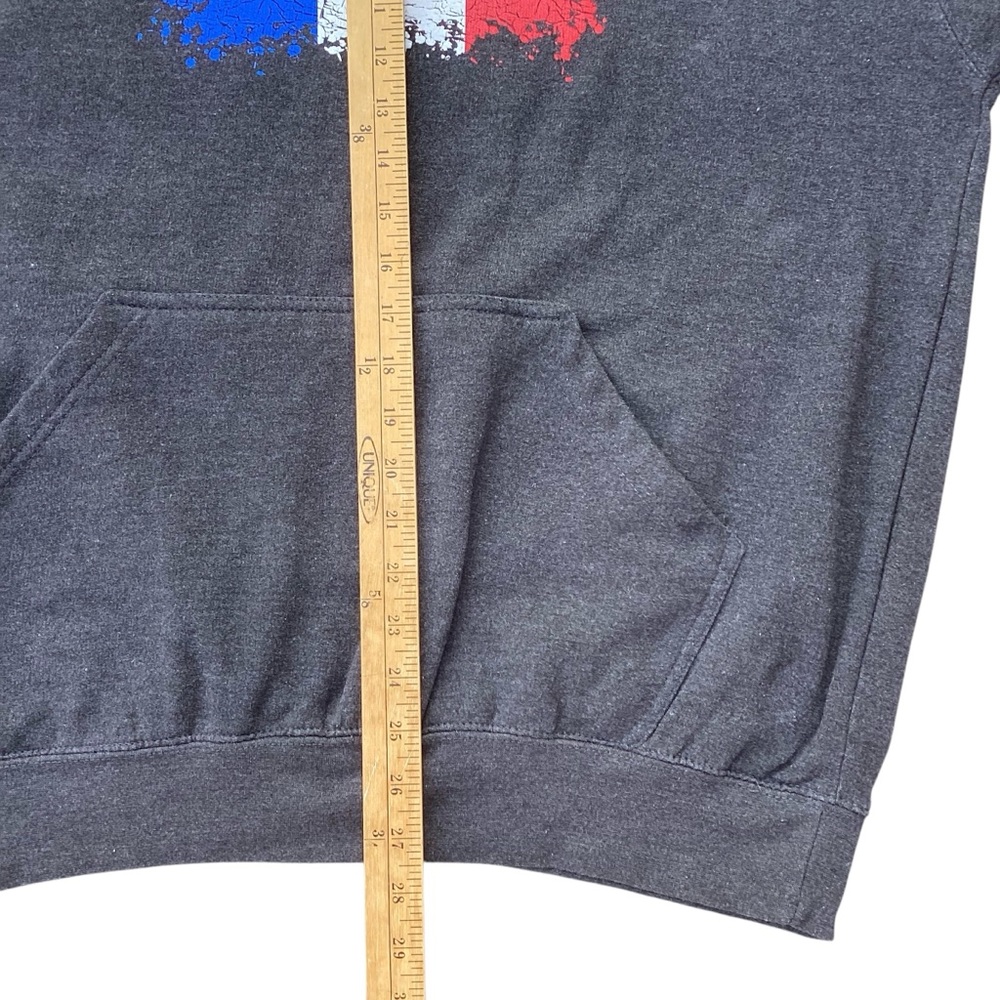Grey Hoodie with Acadian Flag Graphic XL - Picture 12 of 12
